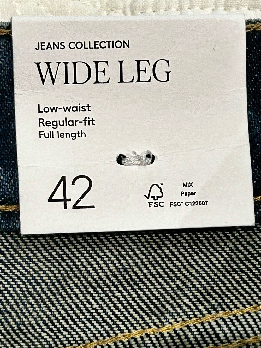 MNG Wide-Leg Low-waist Jeans in Deep Blue, Size 10 - Picture 9 of 10